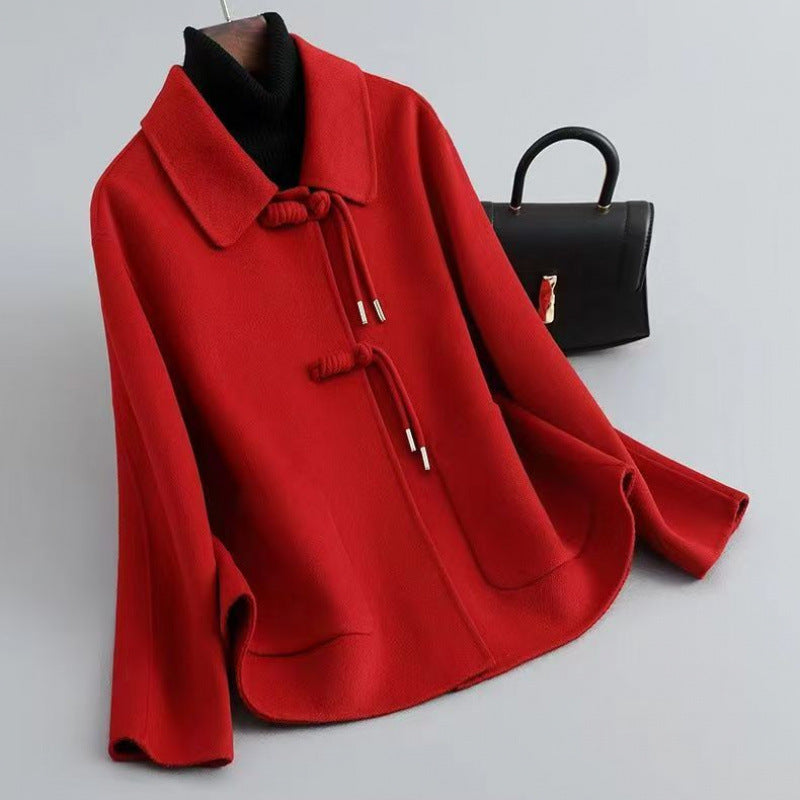 Chiara Loose Fit Coat | Collared Toggle Closure Coat