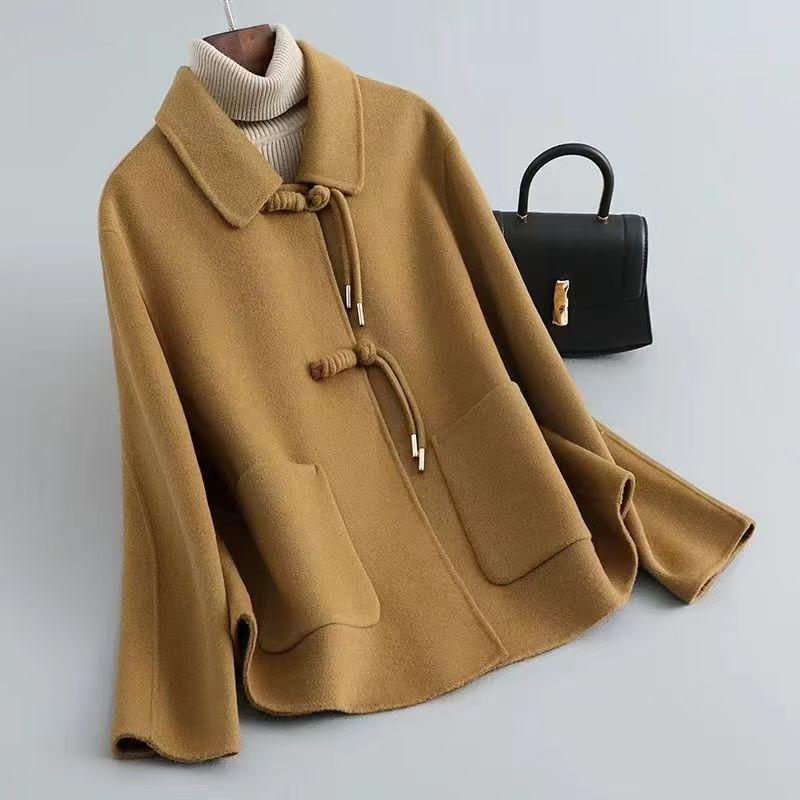 Chiara Loose Fit Coat | Collared Toggle Closure Coat