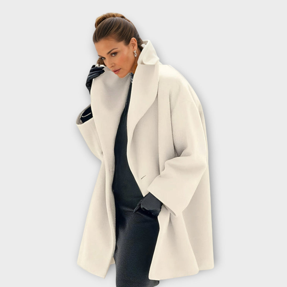 Isabella Oversized Hooded Coat | Mid-Thigh Hooded Coat