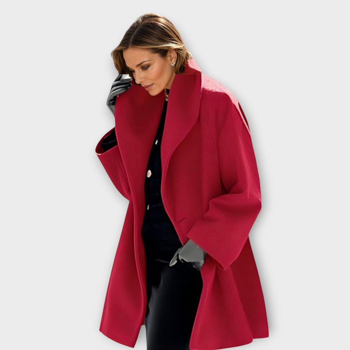 Isabella Oversized Hooded Coat | Mid-Thigh Hooded Coat
