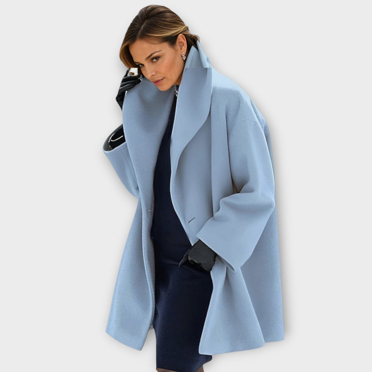 Isabella Oversized Hooded Coat | Mid-Thigh Hooded Coat